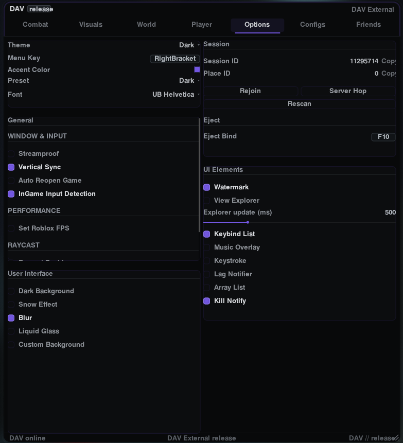DAV Options